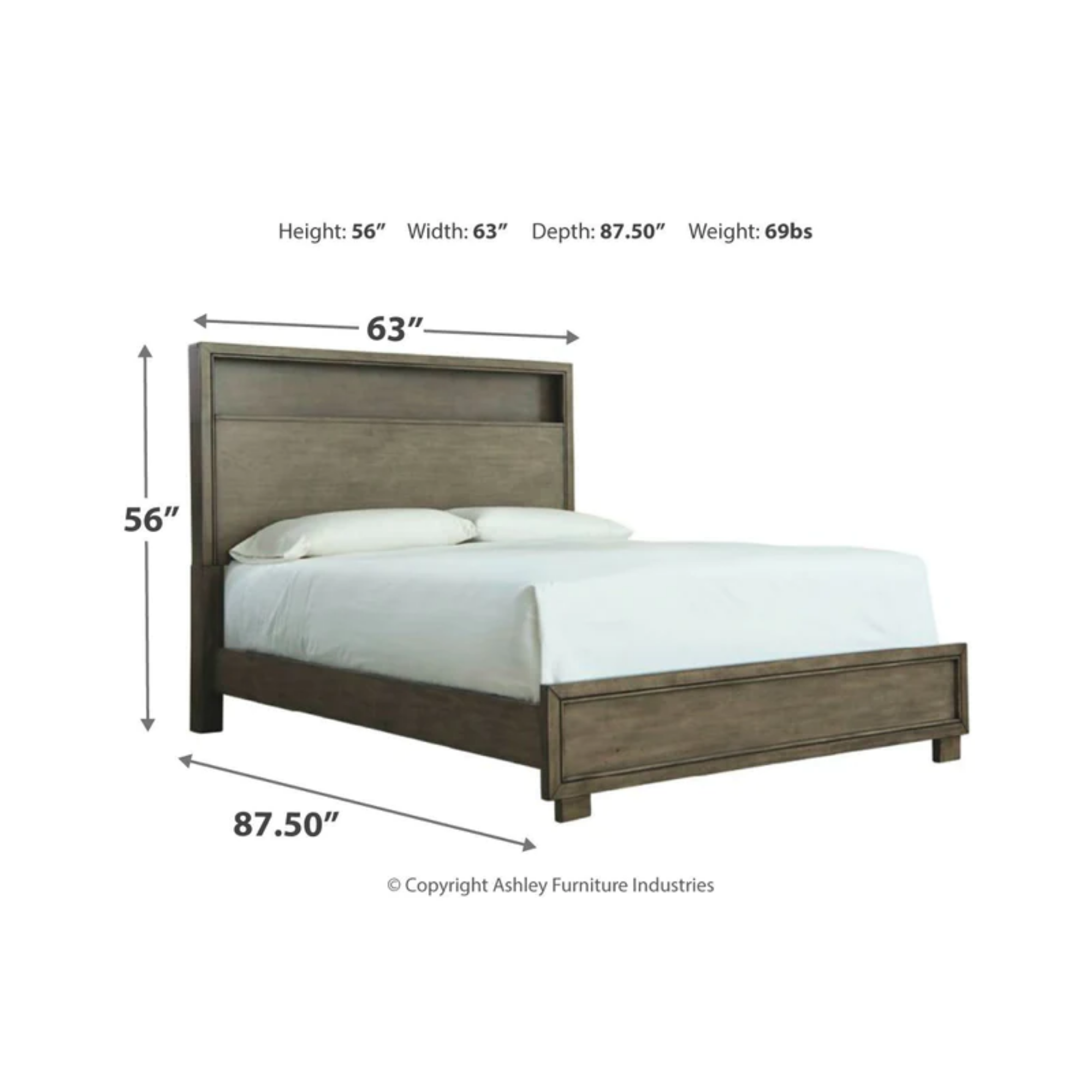 Arnett Gray King Bookcase Bed
