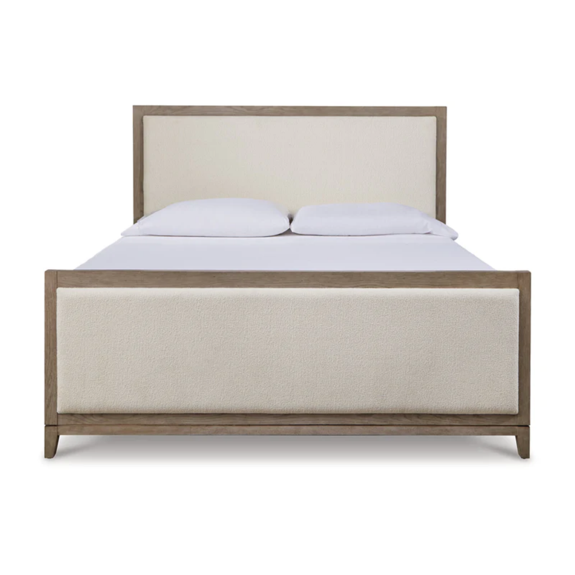 Chrestner Gray King Upholstered Panel Bed