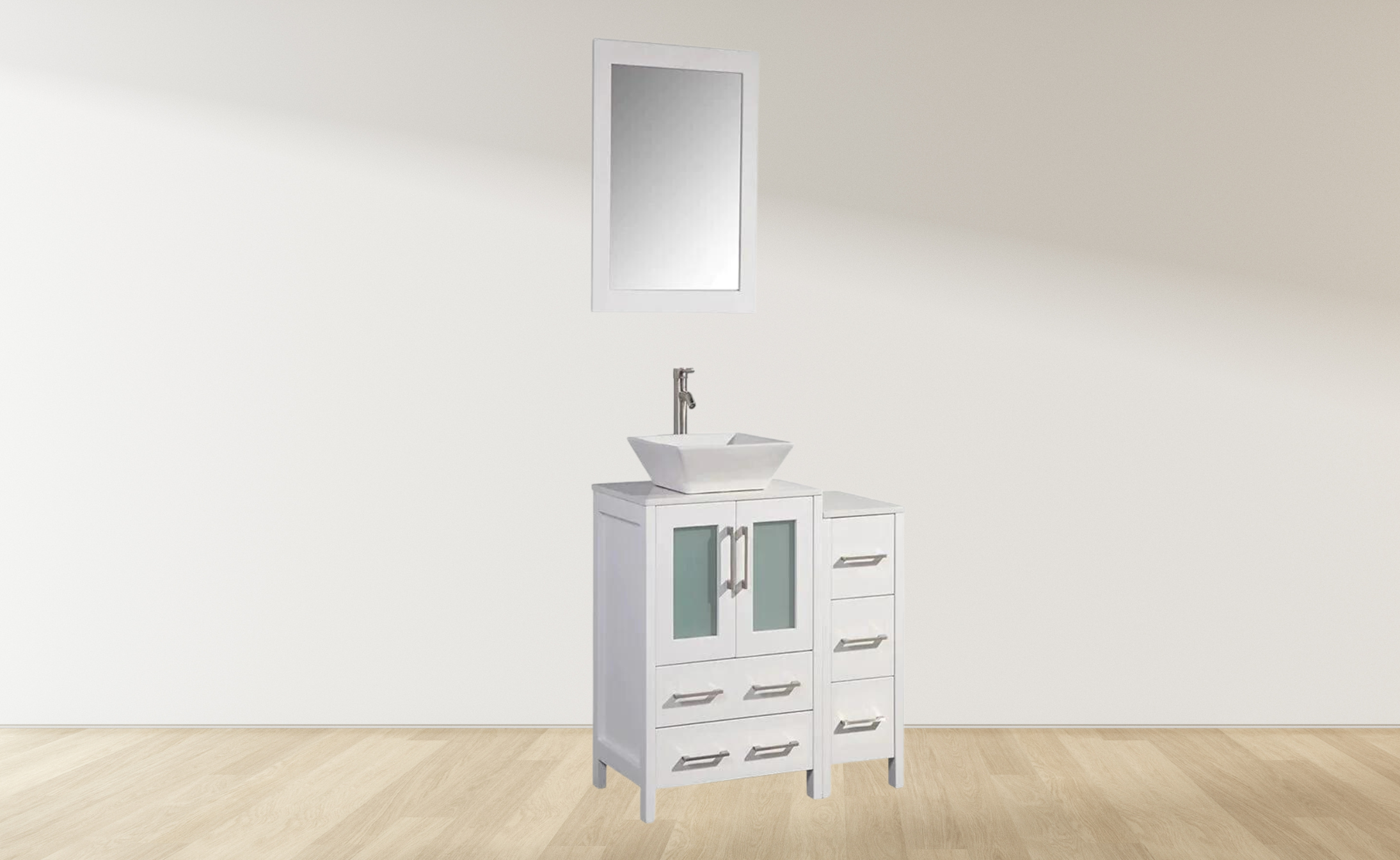 36 in. Single Sink Bathroom Vanity Combo Set in White - Decohub Home