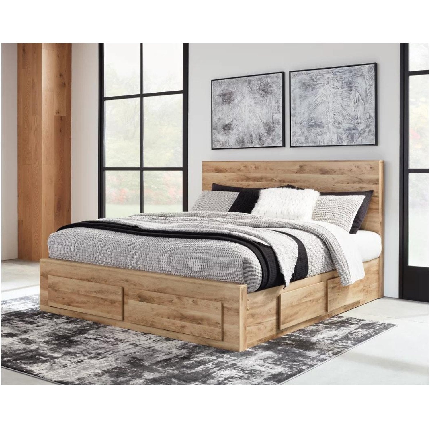 Hyanna Queen Panel Storage Bed with 6 Storage Drawers