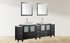 108 in. Double Sink Bathroom Vanity Combo Set in Espresso - Decohub Home