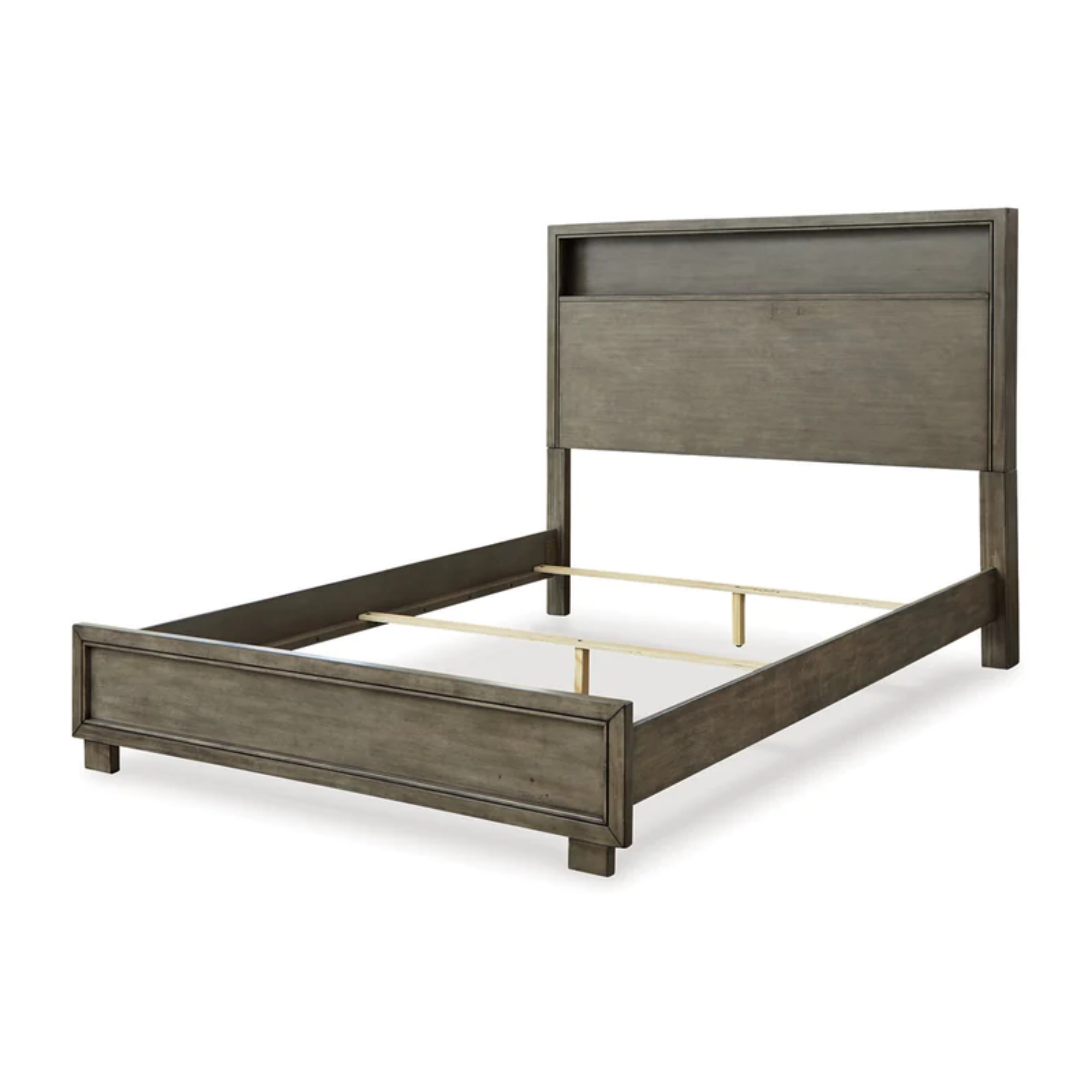 Arnett Gray King Bookcase Bed