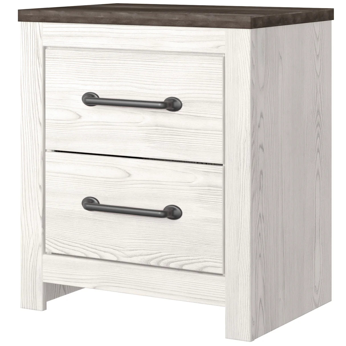 Juego de dormitorio juvenil con paneles en blanco y gris Gerridan