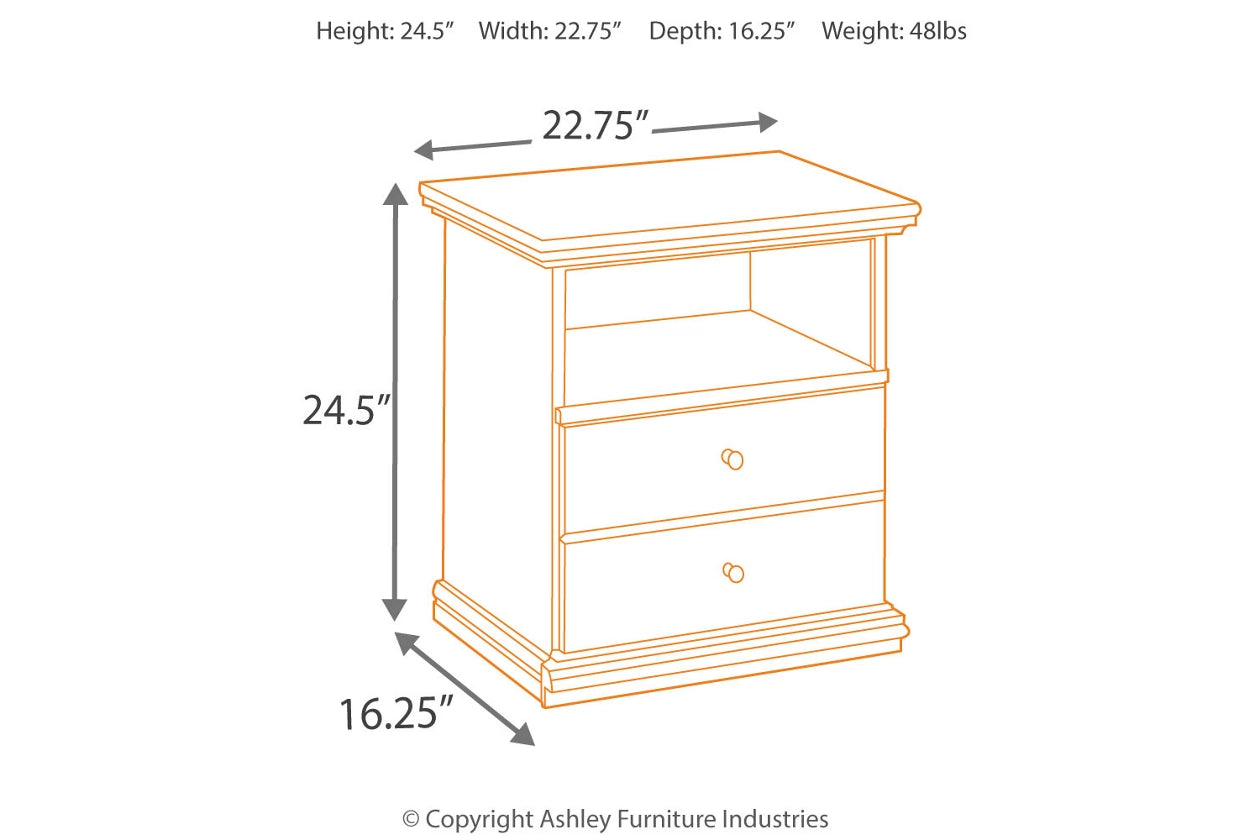 Maribel Black Nightstand