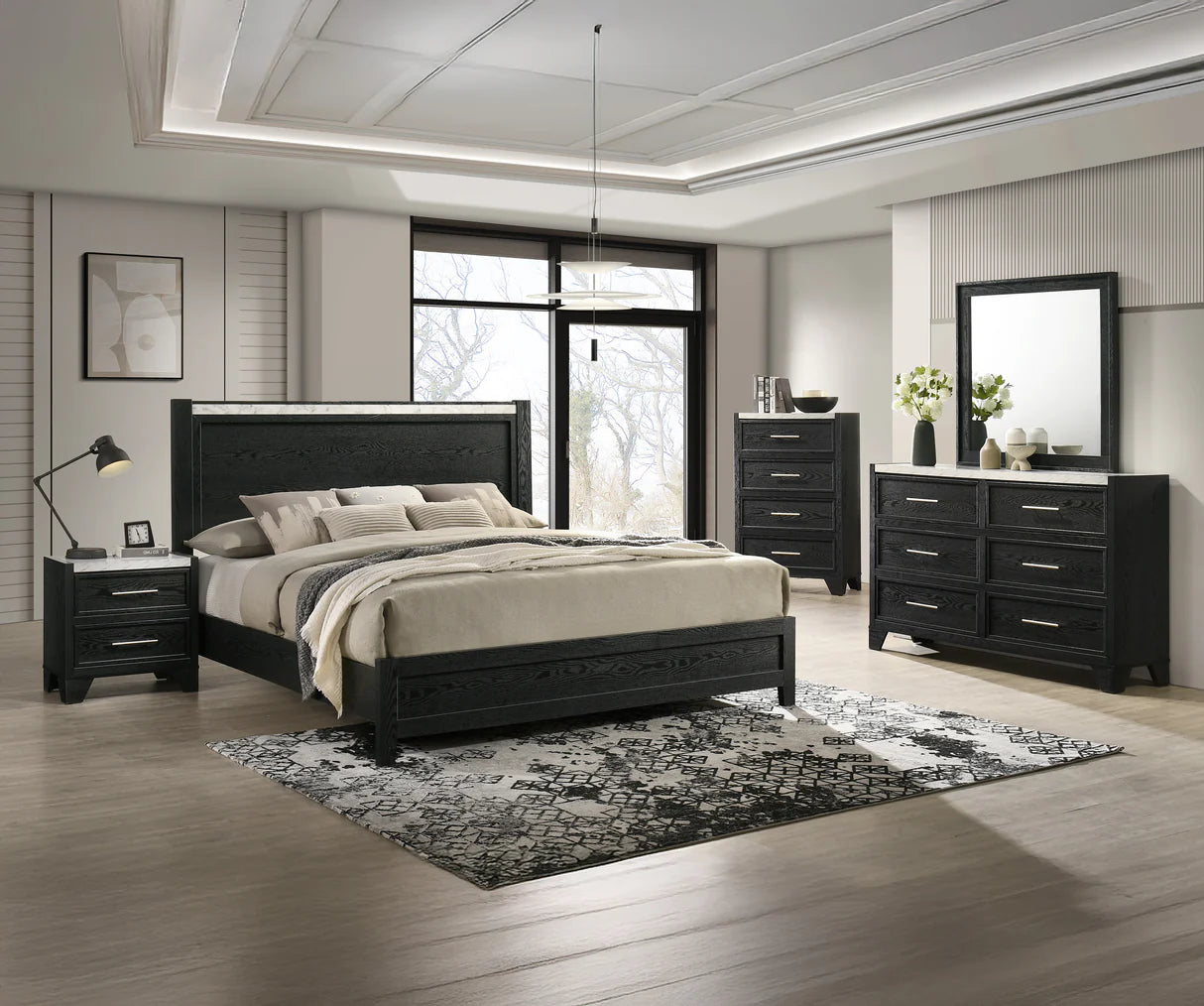 Lamar Black Bedroom Set