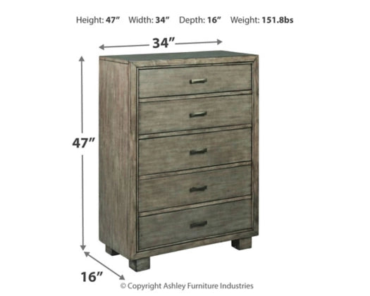 Arnett Gray Chest of Drawers