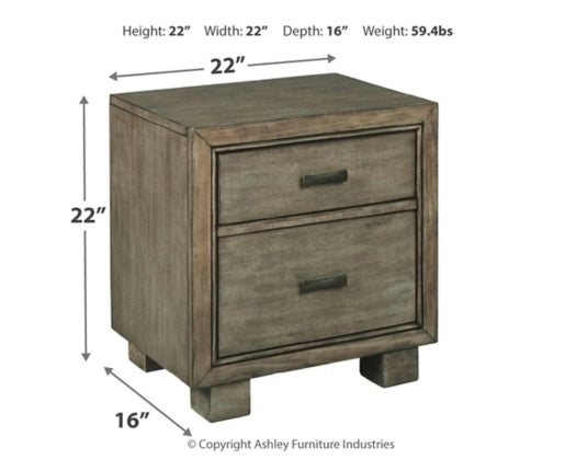 Arnett Gray Nightstand