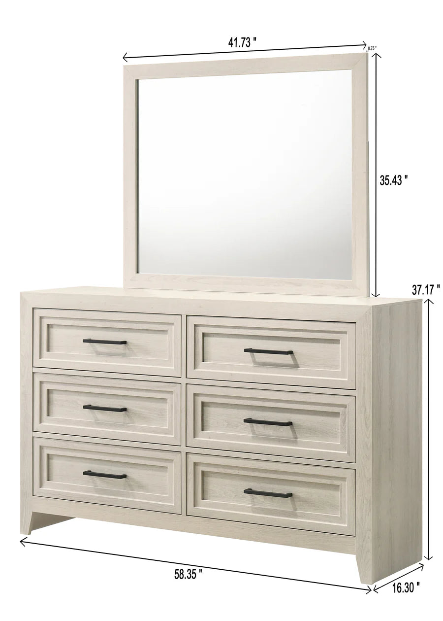 Lorraine Antique White Panel Youth Bedroom Set