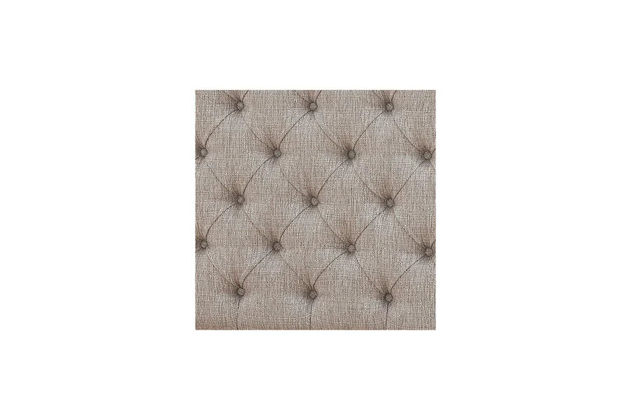 Cama Queen con paneles tapizados en blanco desportillado Realyn