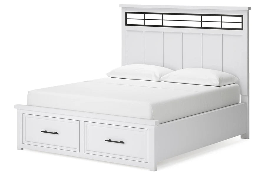 Ashbryn White Storage Platform Bedroom Set