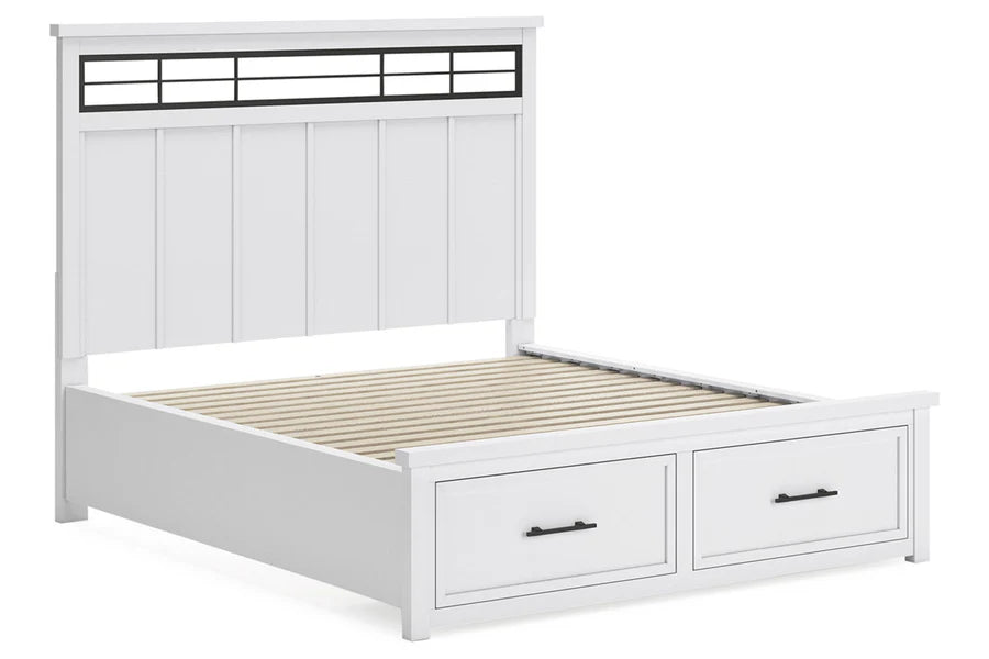 Ashbryn White Storage Platform Bedroom Set