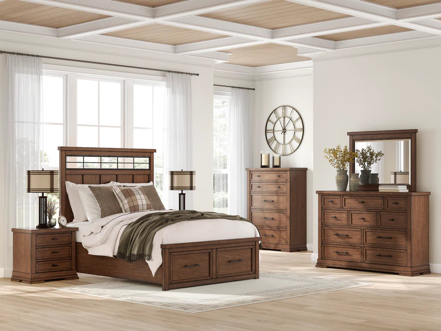 Taffenbrook Medium Brown Storage Platform Set
