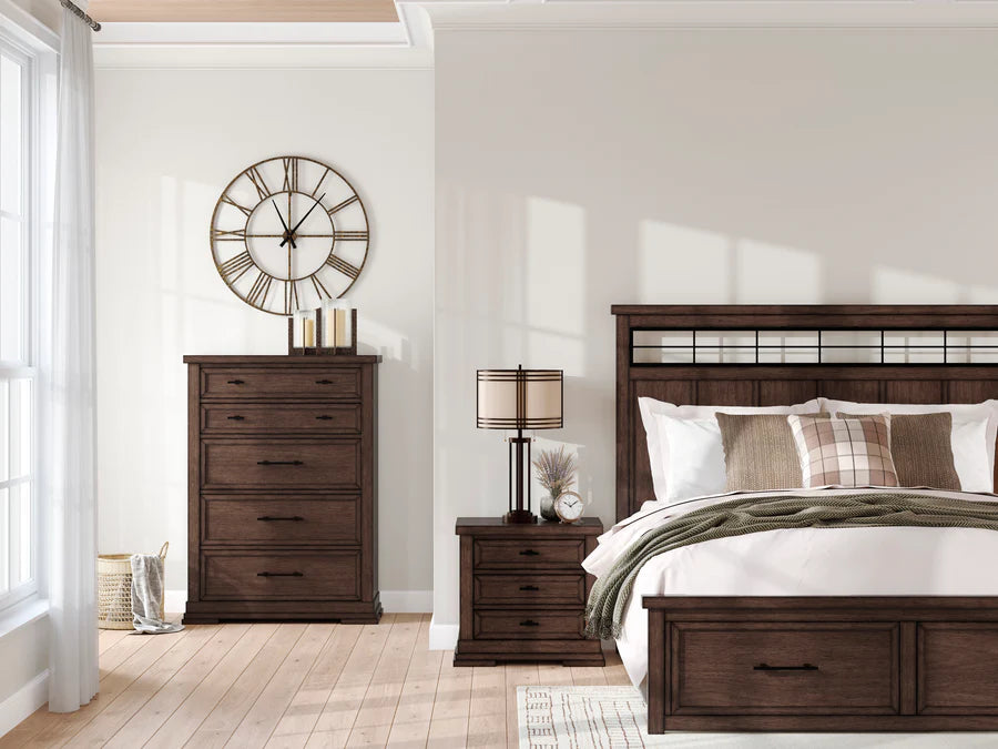 Taffenbrook Medium Brown Storage Platform Set