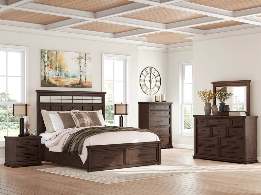 Taffenbrook Medium Brown Storage Platform Set