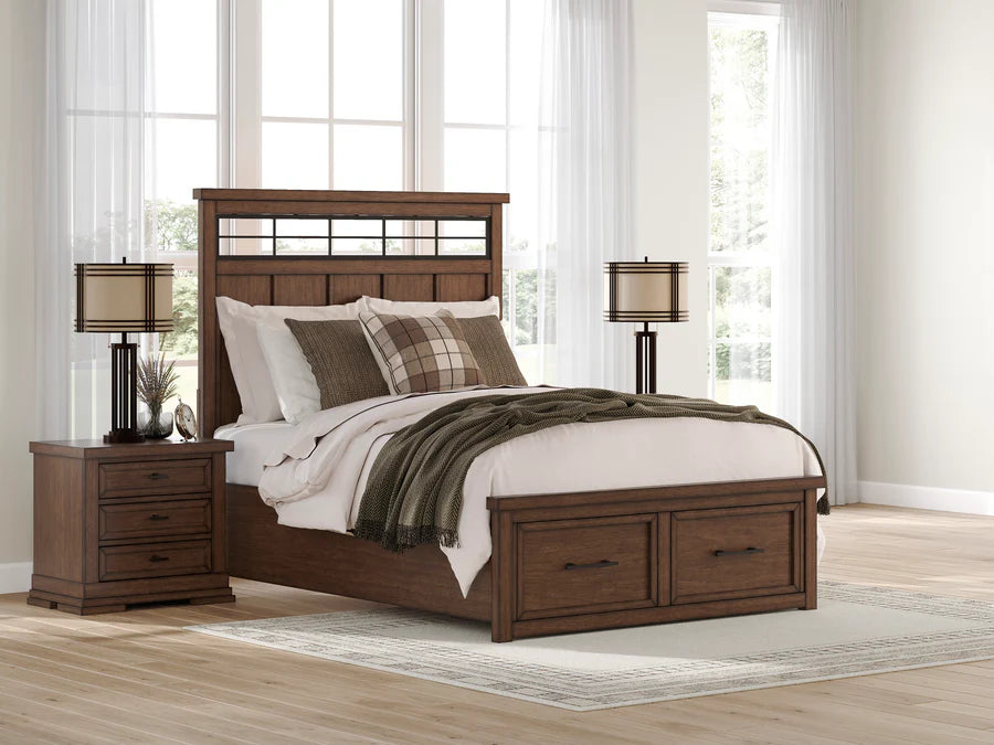 Taffenbrook Medium Brown Storage Platform Set
