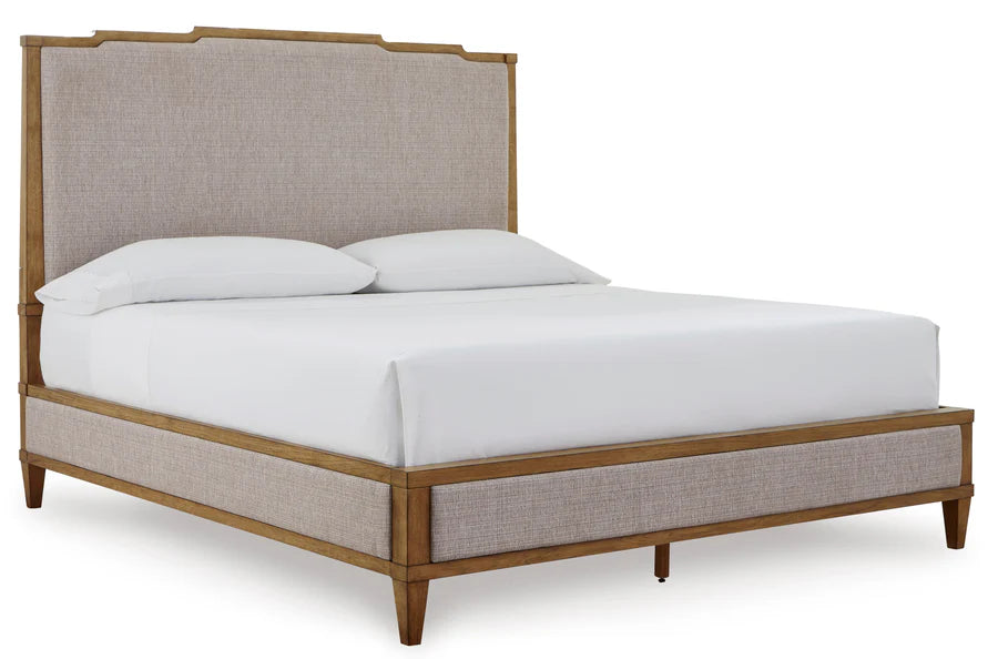 Sharlance Light Brown Upholstered Panel Bedroom Set
