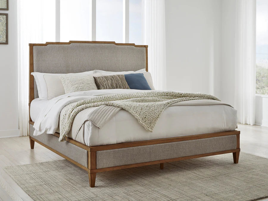 Sharlance Light Brown Upholstered Panel Bedroom Set