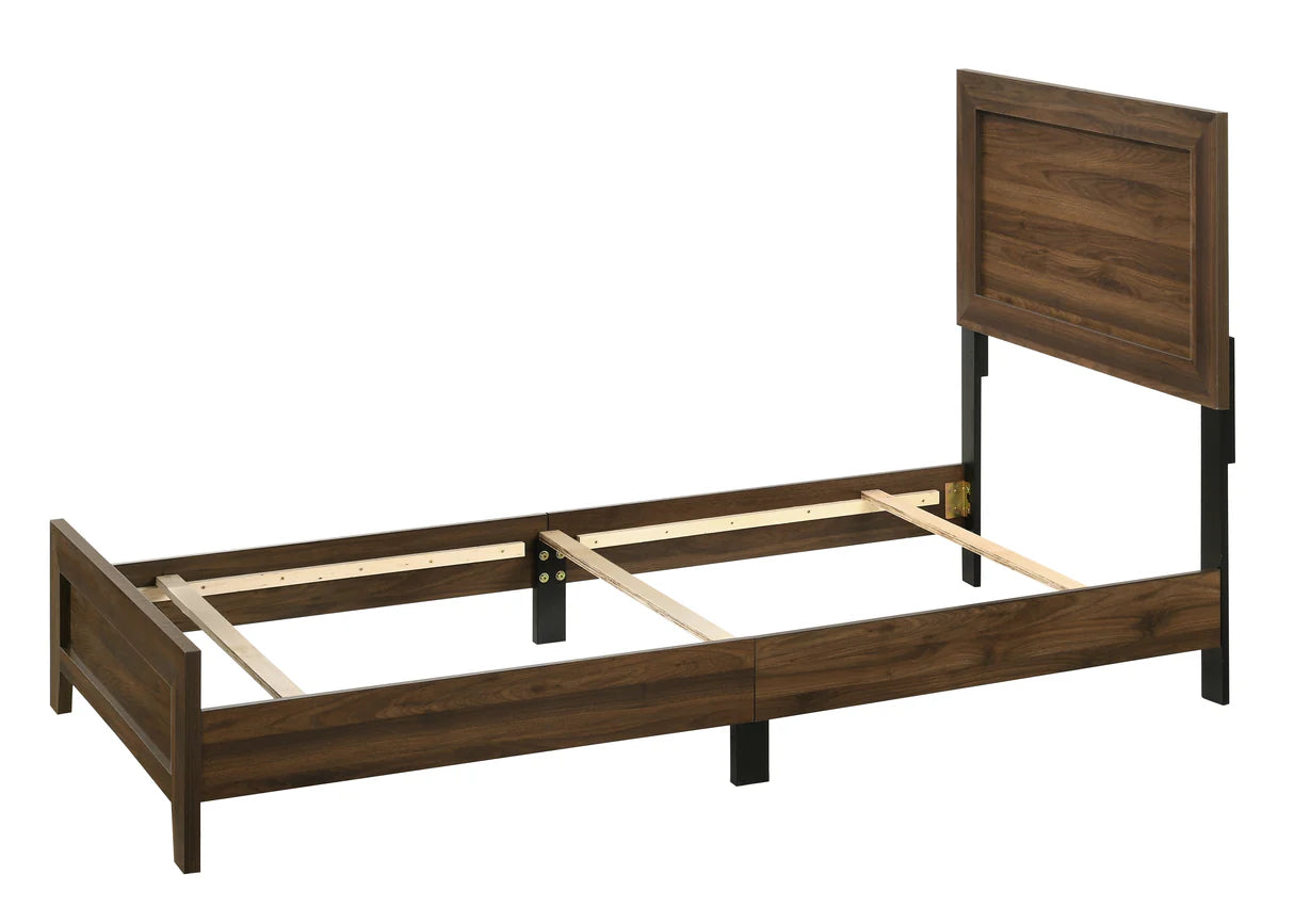 Conjunto de dormitorio juvenil Millie Cherry Brown Panel