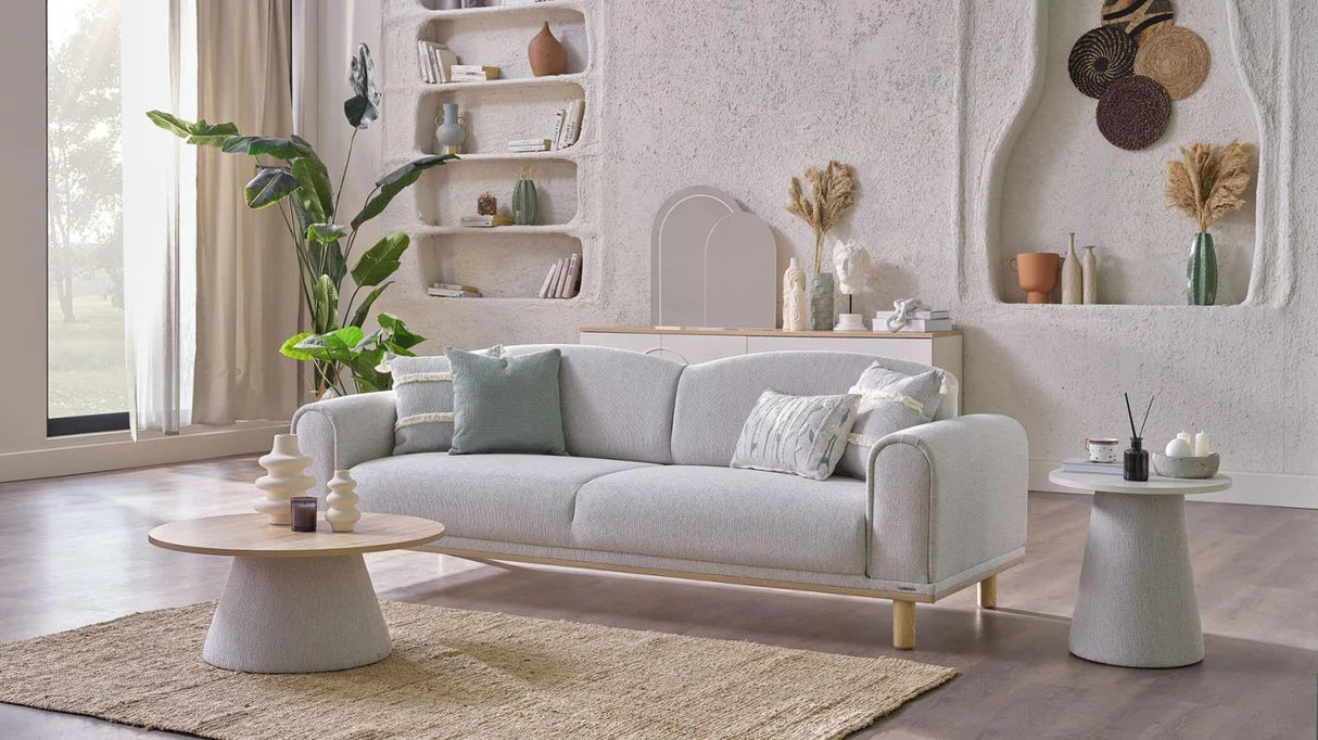 Boheems Cream Living Room Set