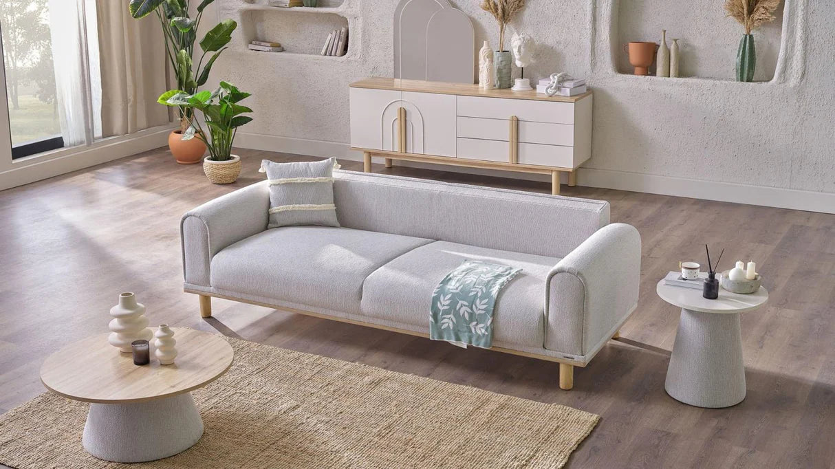 Boheems Cream Living Room Set