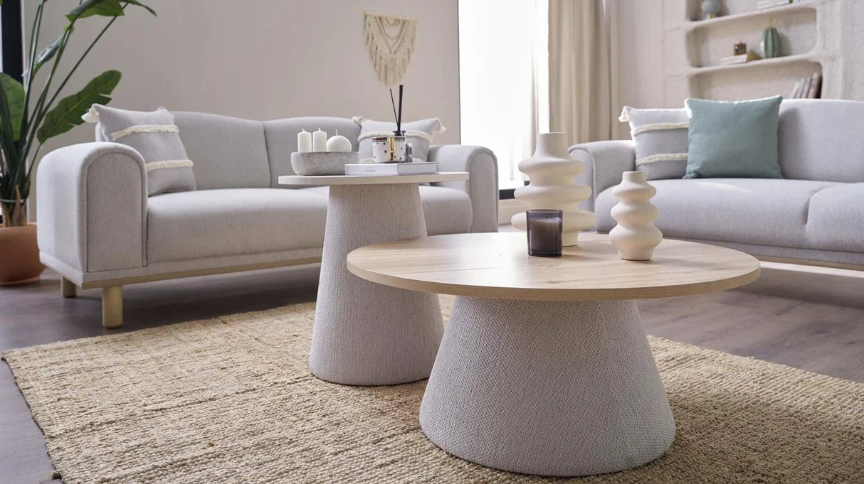 Boheems Cream Living Room Set