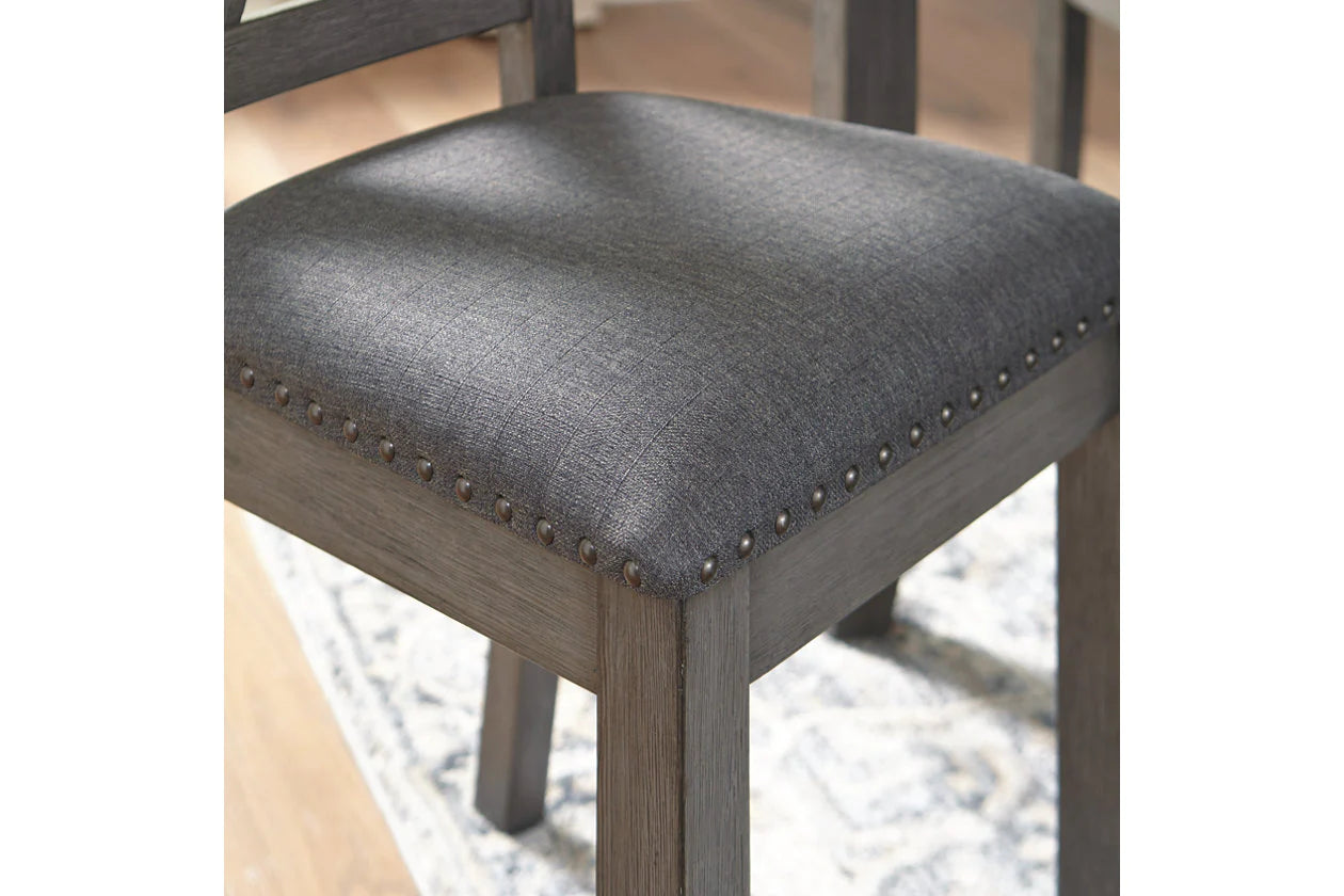 Caitbrook Gray Dining Table and Chairs, Set of 7