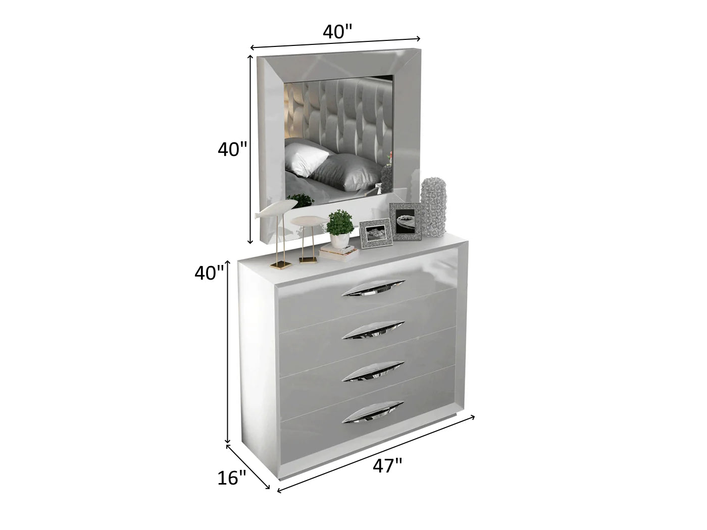 Emporio White Bedroom Set