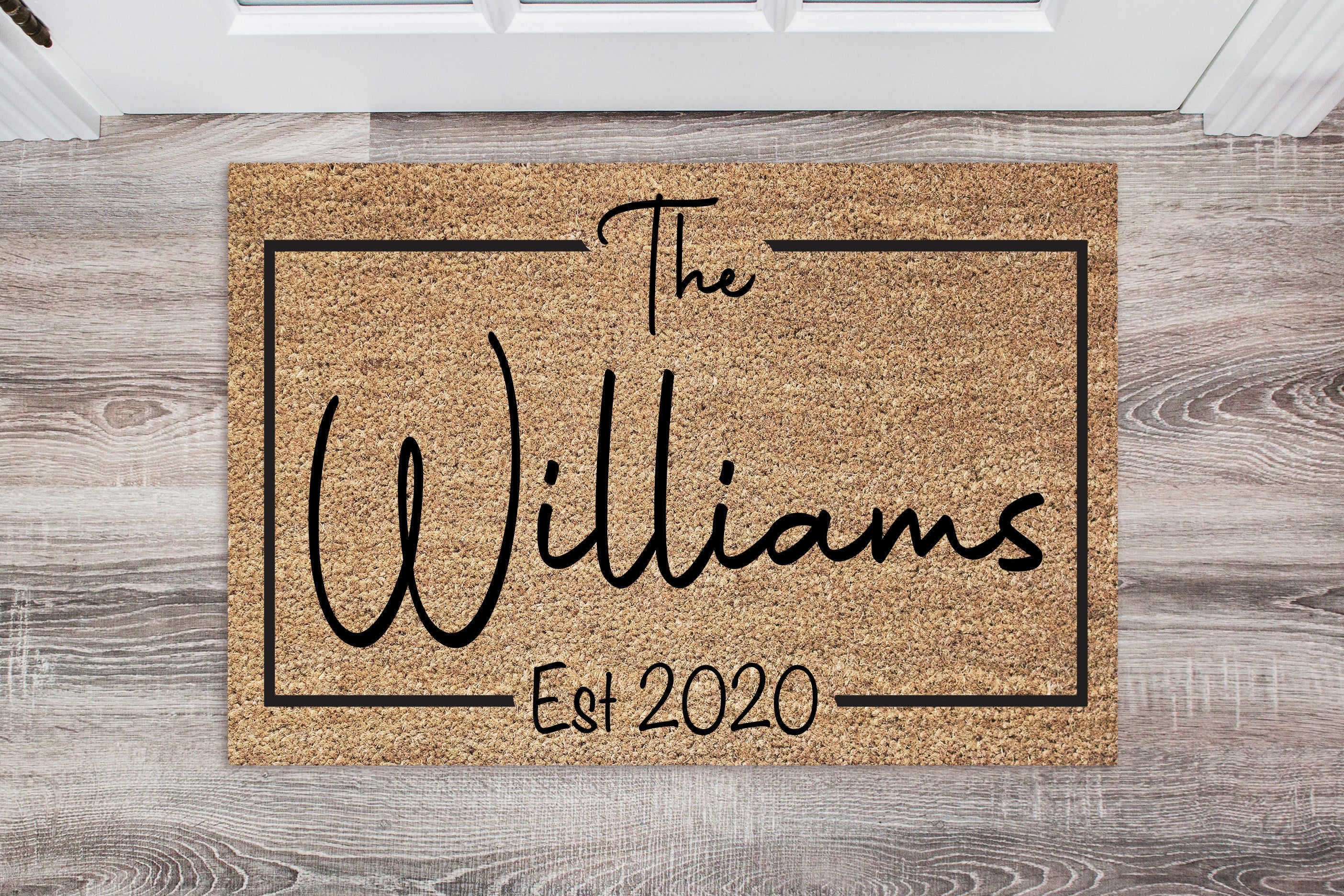 Personalized Family Name Doormat (Make contact for personalization details)
