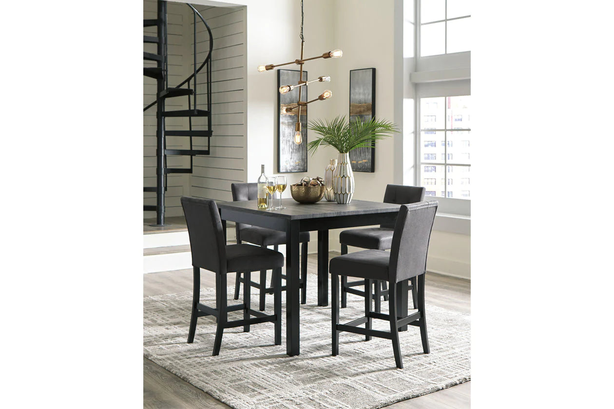 Garvine Two-tone 5-Piece Counter Height Set