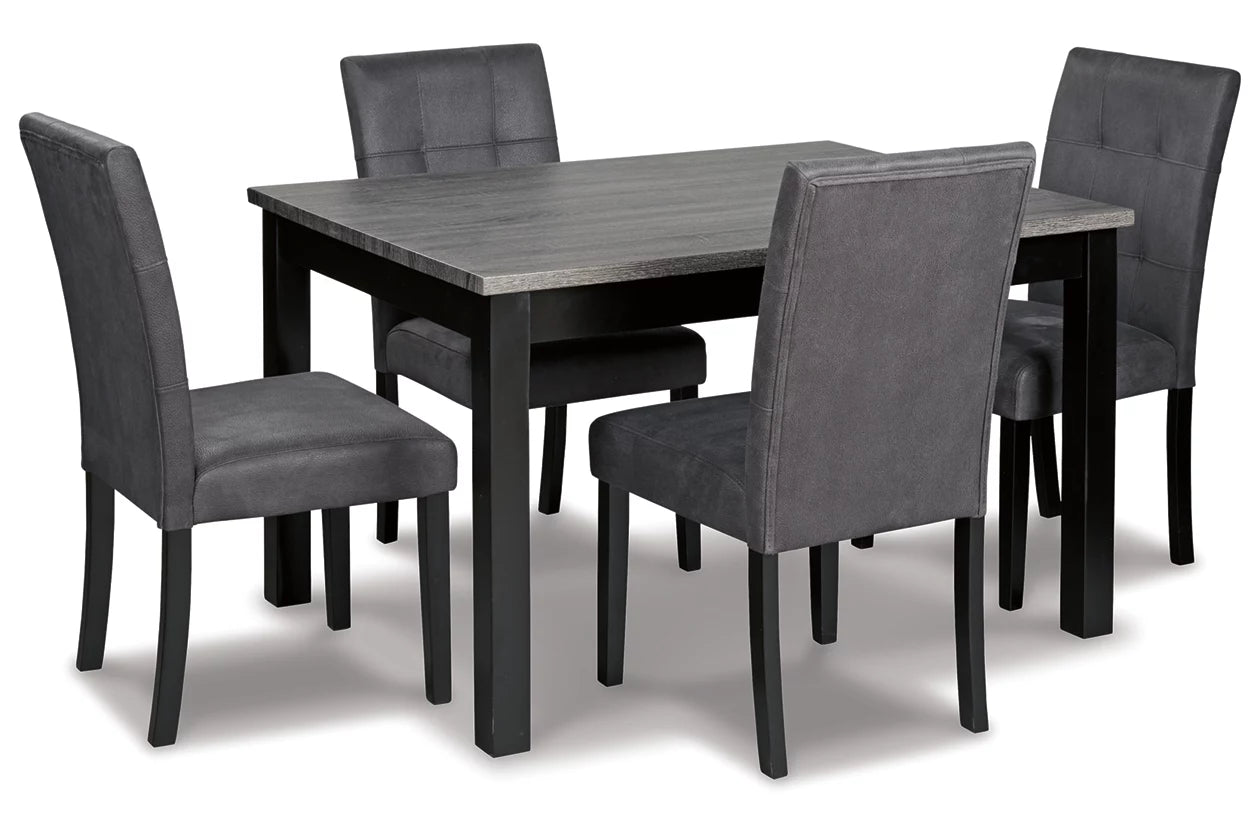 Garvine 5-Piece Dining Table Set in Gray
