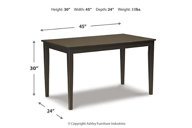 Kimonte Dark Brown Dining Table