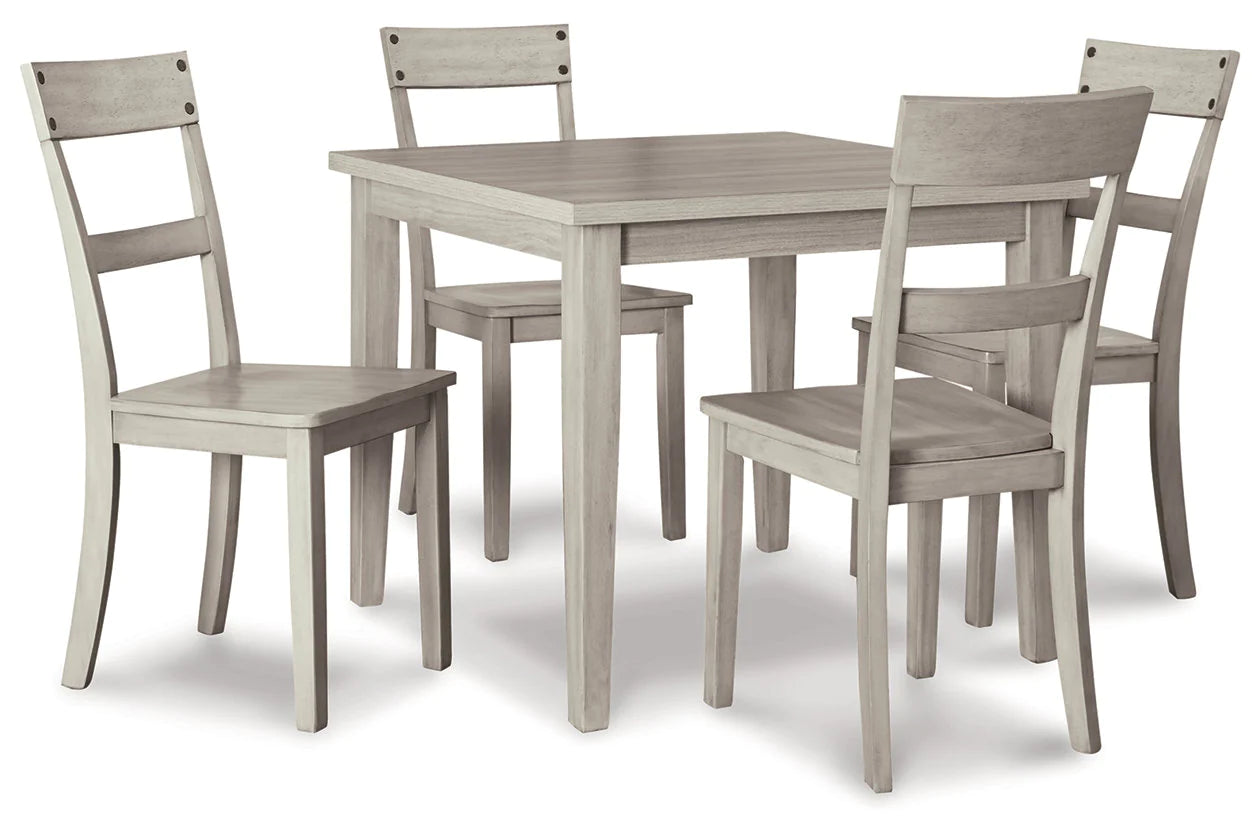 Loratti Gray Dining Table and Chairs, Set of 5