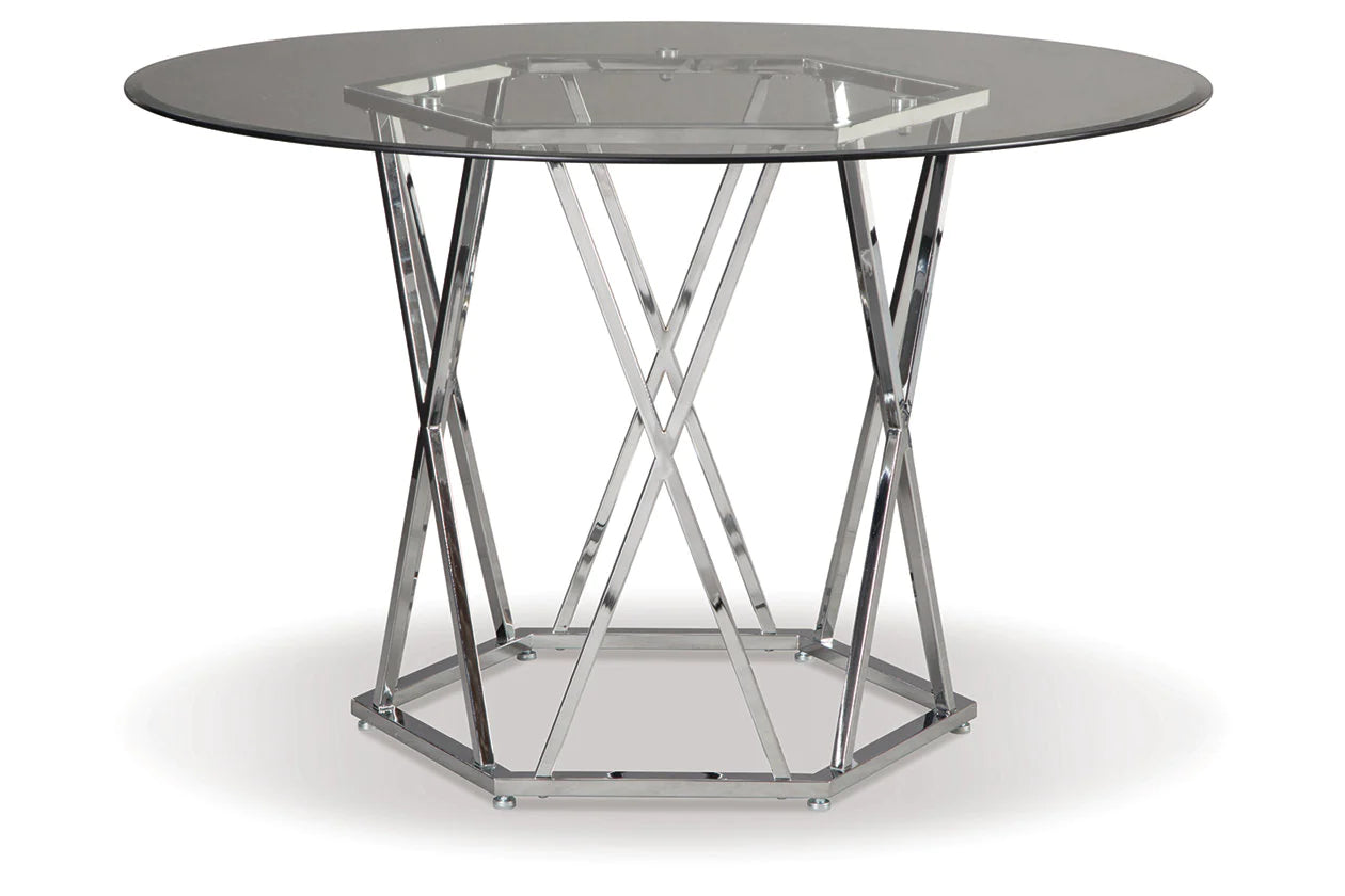 Madanere Chrome Finish Dining Table