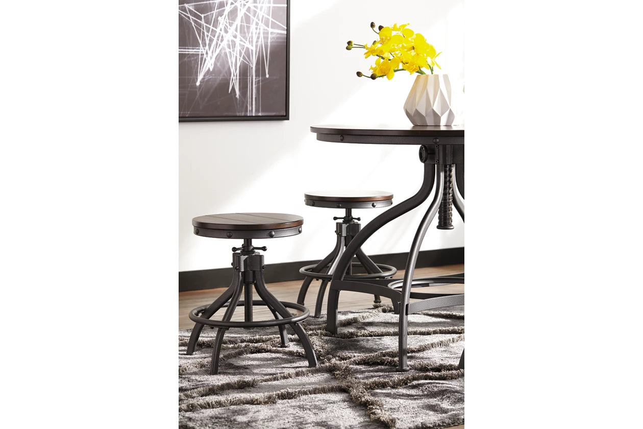 Odium Counter Height Dining Table and 4 Bar Stools Set