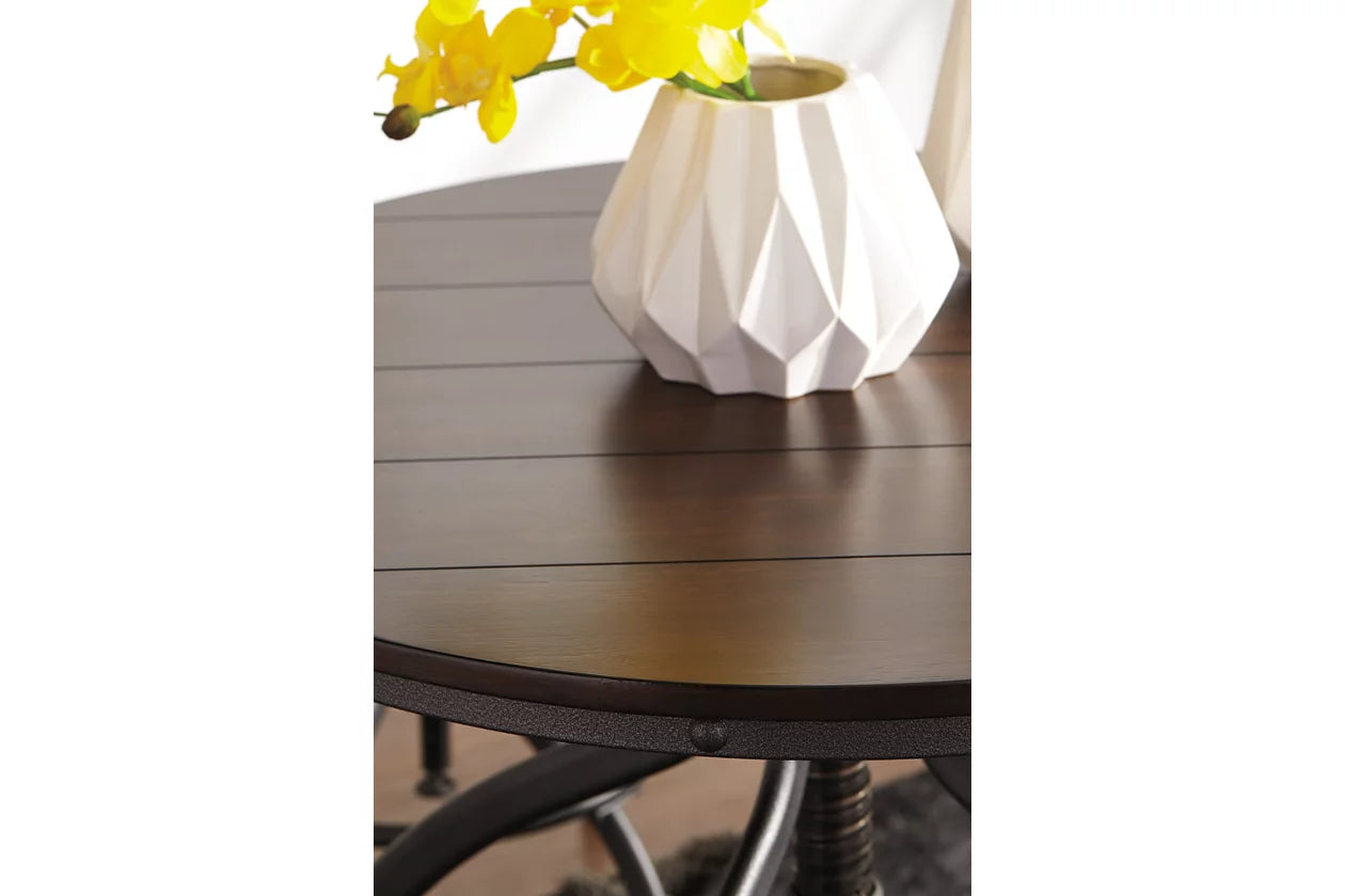 Odium Counter Height Dining Table and 4 Bar Stools Set