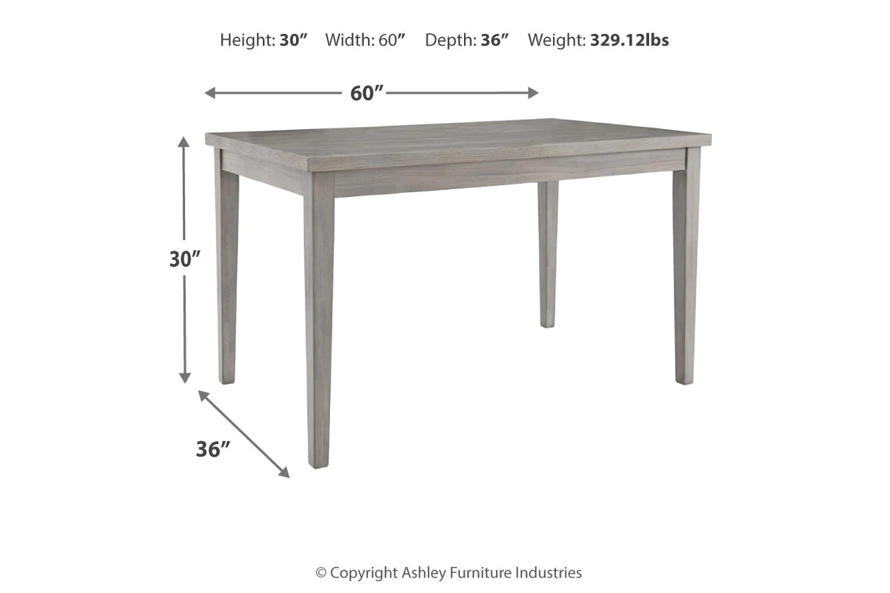 Parellen Gray Dining Table