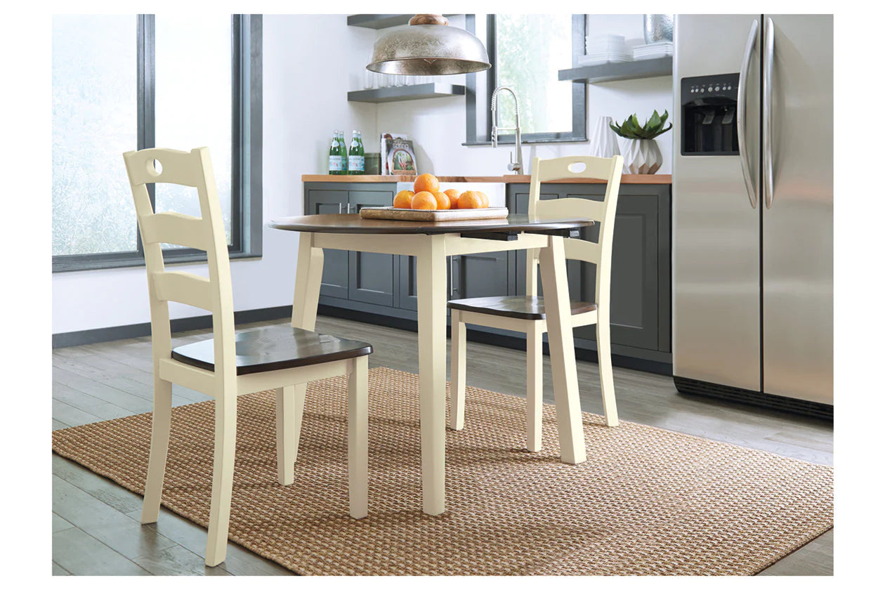 Woodanville Cream/Brown Dining Drop Leaf Table