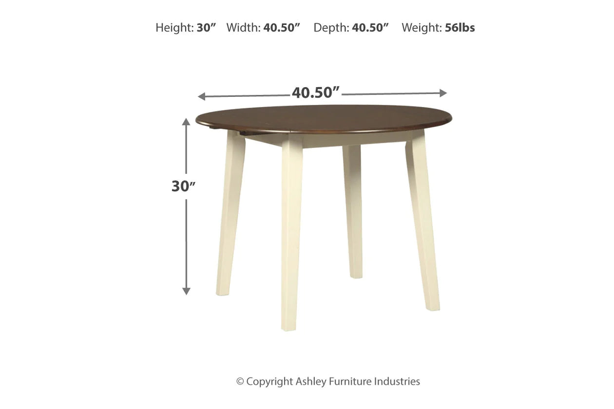 Woodanville Cream/Brown Dining Drop Leaf Table