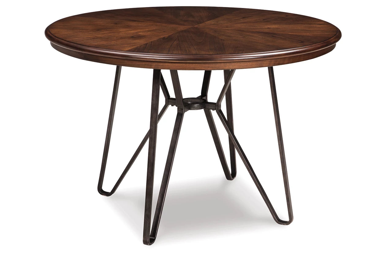 Centiar Brown 5-Piece Round Dining Set