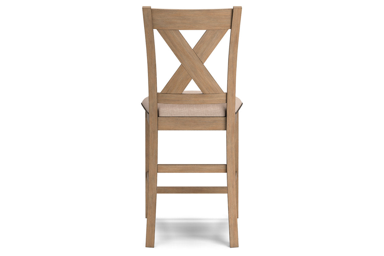 Sanbriar Light Brown Dining Table and Chairs, Set of 7