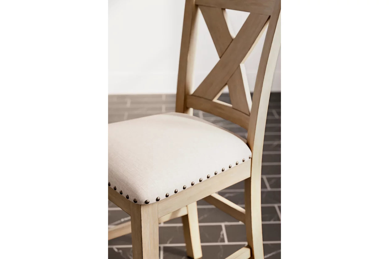 Sanbriar Light Brown Dining Table and Chairs, Set of 7