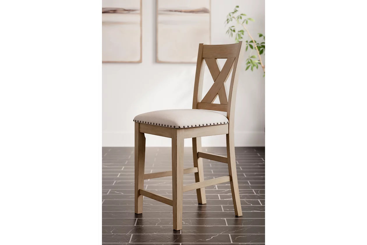 Sanbriar Light Brown Dining Table and Chairs, Set of 7