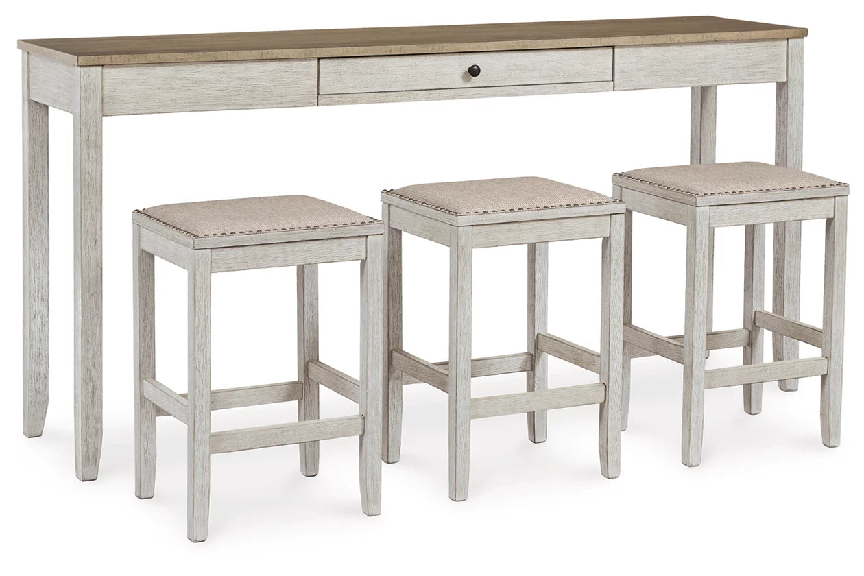 Skempton Counter Height Dining Table and 3 Bar Stools Set