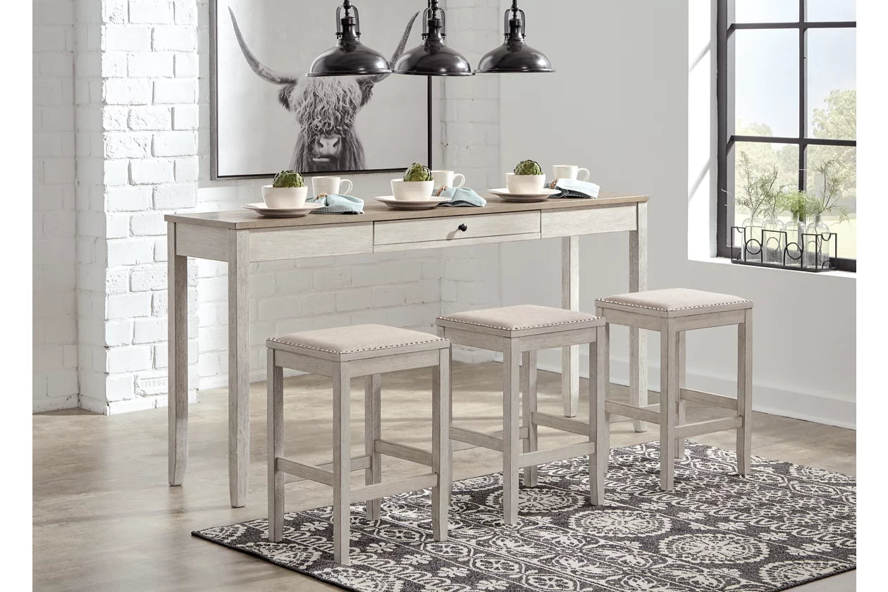 Skempton Counter Height Dining Table and 3 Bar Stools Set