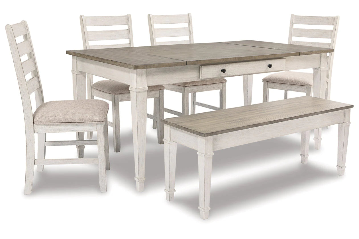 Skempton White/Light Brown Dining Table