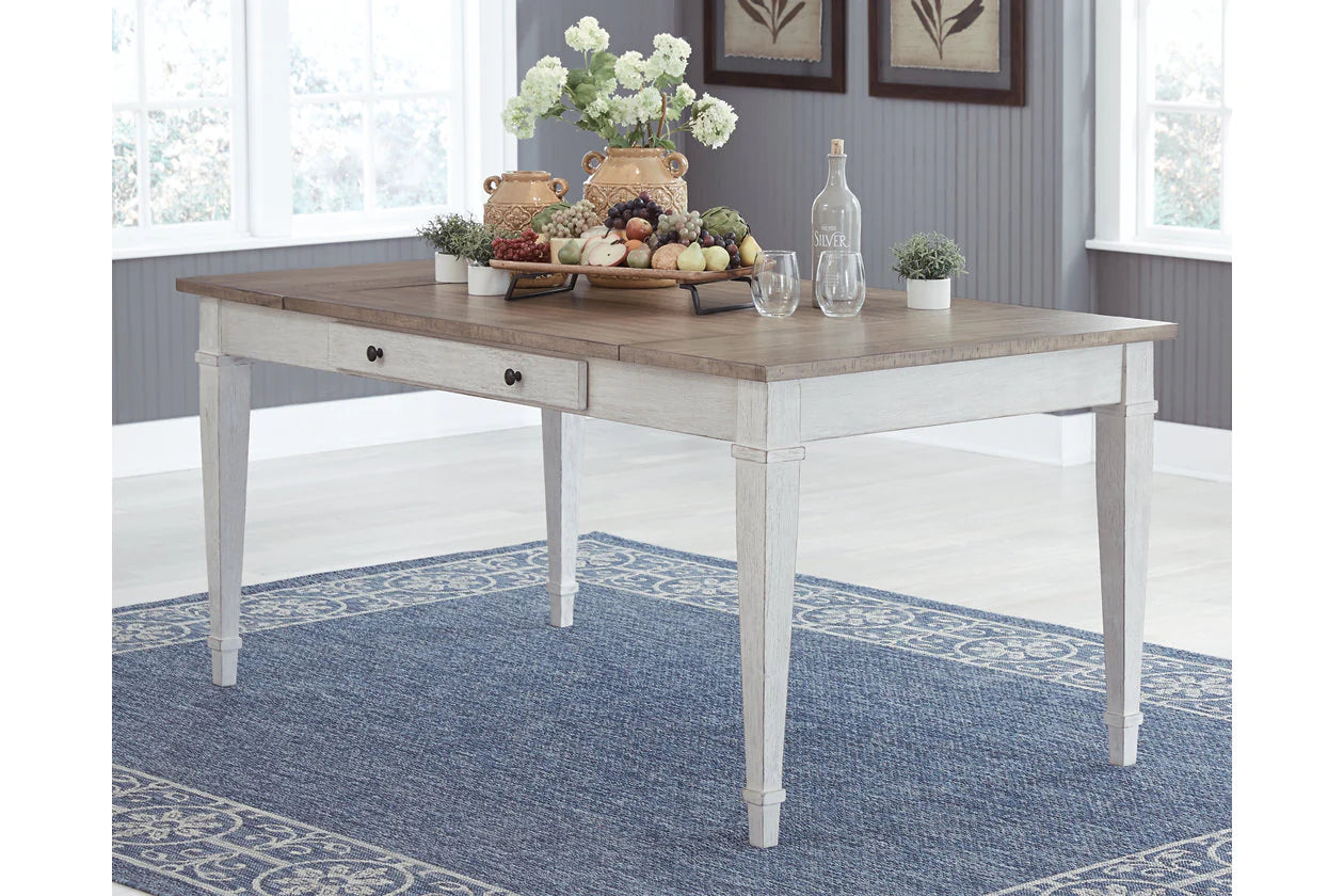 Skempton White/Light Brown Dining Table
