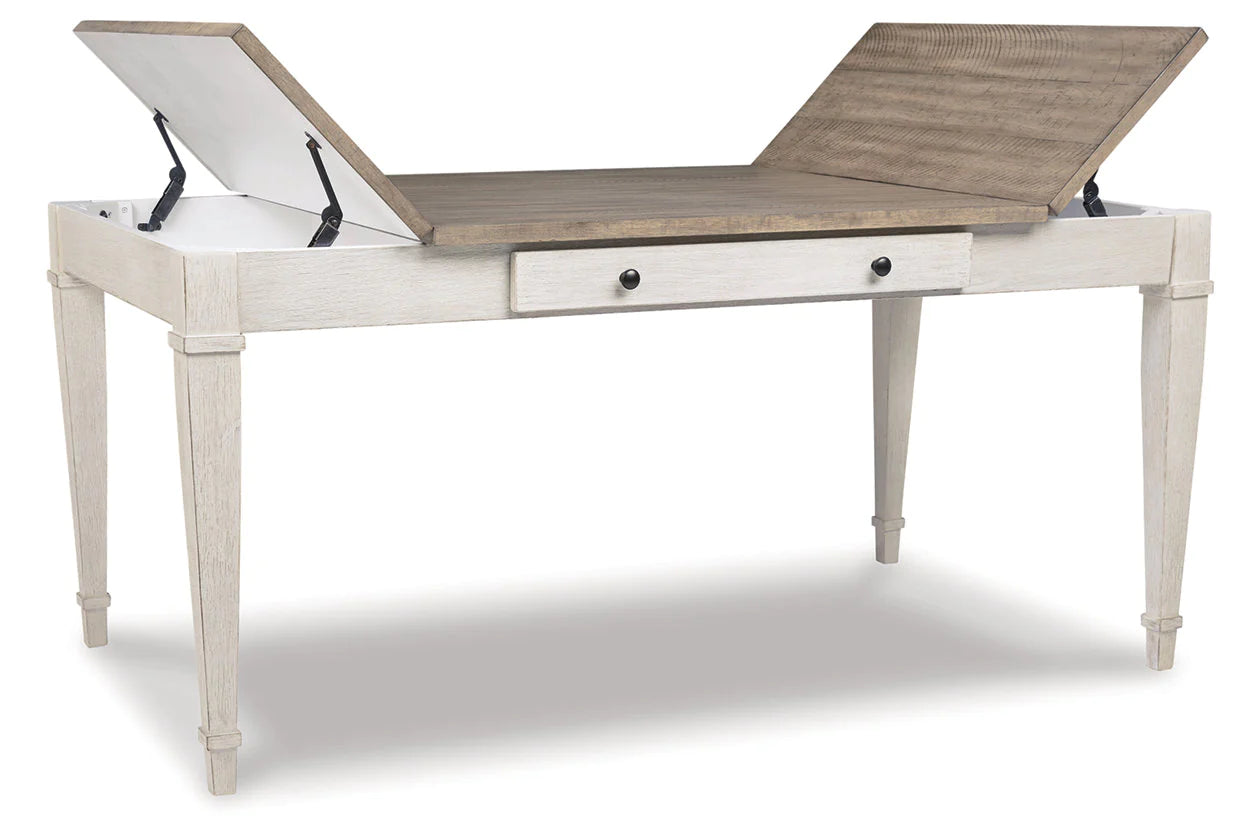 Skempton White/Light Brown Dining Table