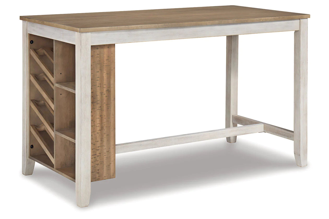 Skempton White/Light Brown Counter Height Dining Table