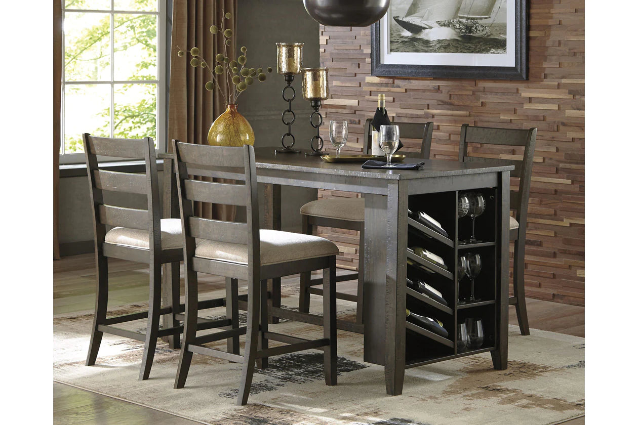 Rokane Brown Counter Height Dining Table