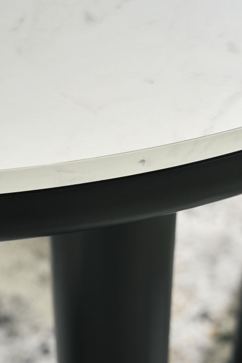 Mesa de comedor redonda y 4 sillas Xandrum